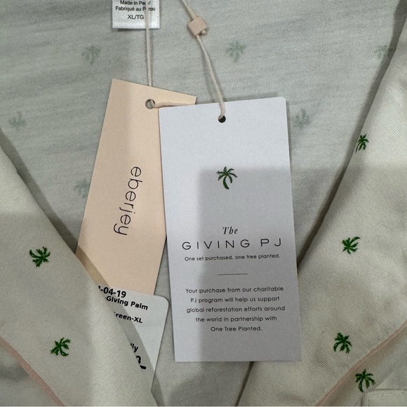 Eberjey Gisele Printed Modal Shortie Short Palm Bellini Pajamas PJ Set - Picture 5 of 9